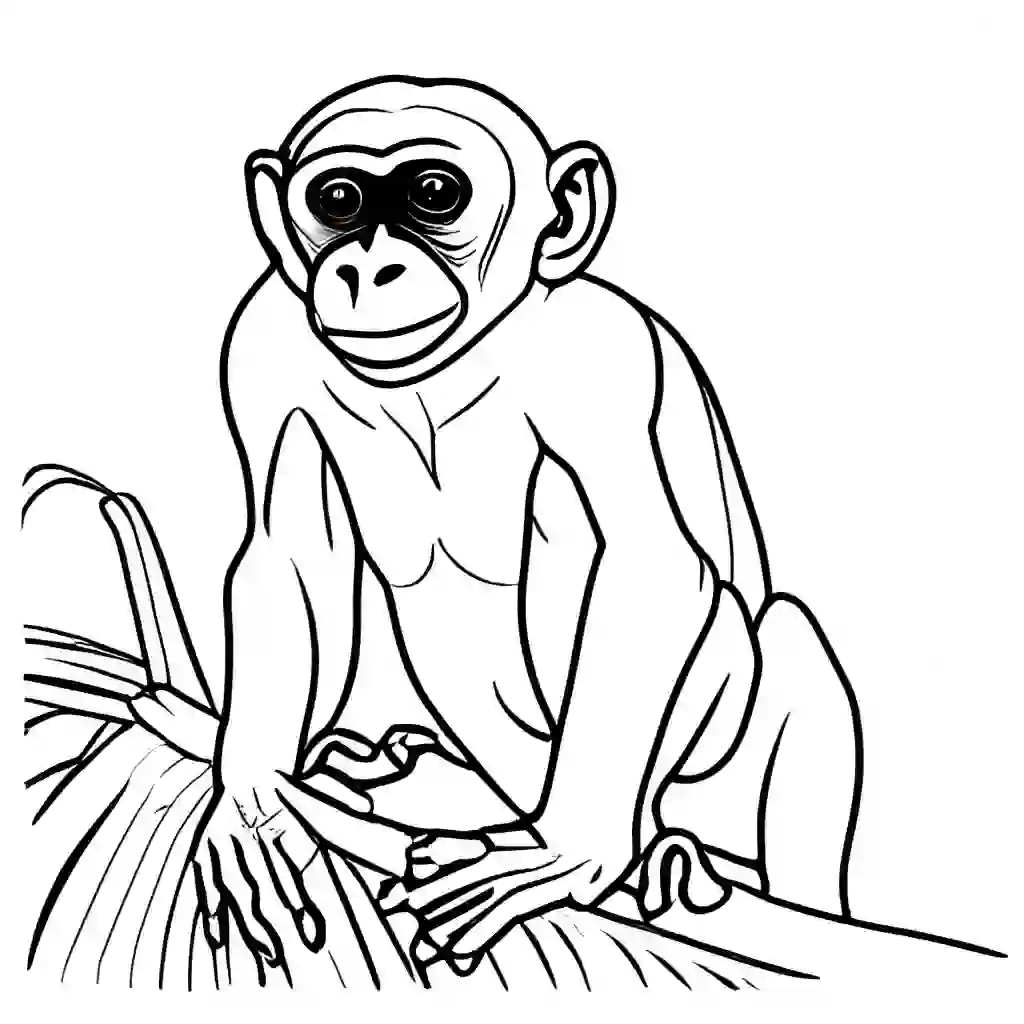 Bonobos coloring pages
